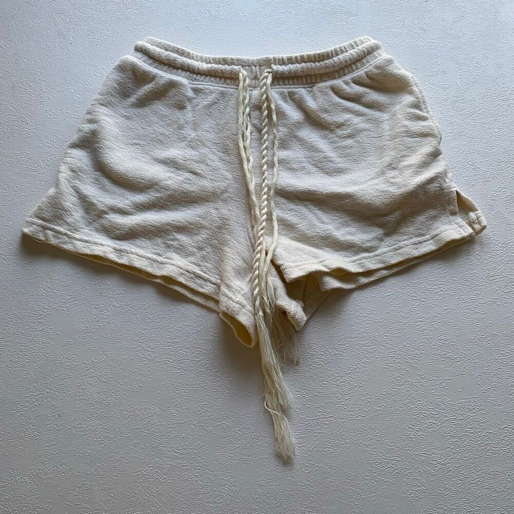 Universal Thread Cream Drawstring Shorts XS Cozy Lounge Oatmeal Cotton Casual